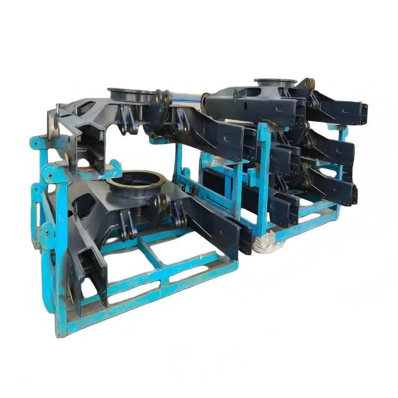 Chassis, with beam, steel crawler mount, for walking on harvesters