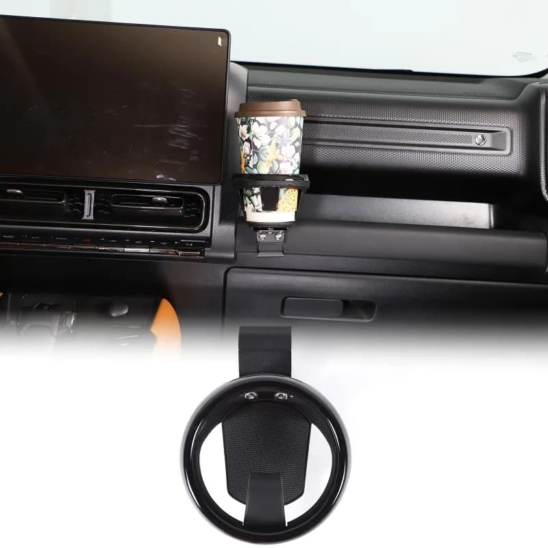 Carbon Steel  For 2023 2024 2025 Haval Raptor Passenger Dashboard Grab Handle with Extended Cup Holder Car Interior Accessories
