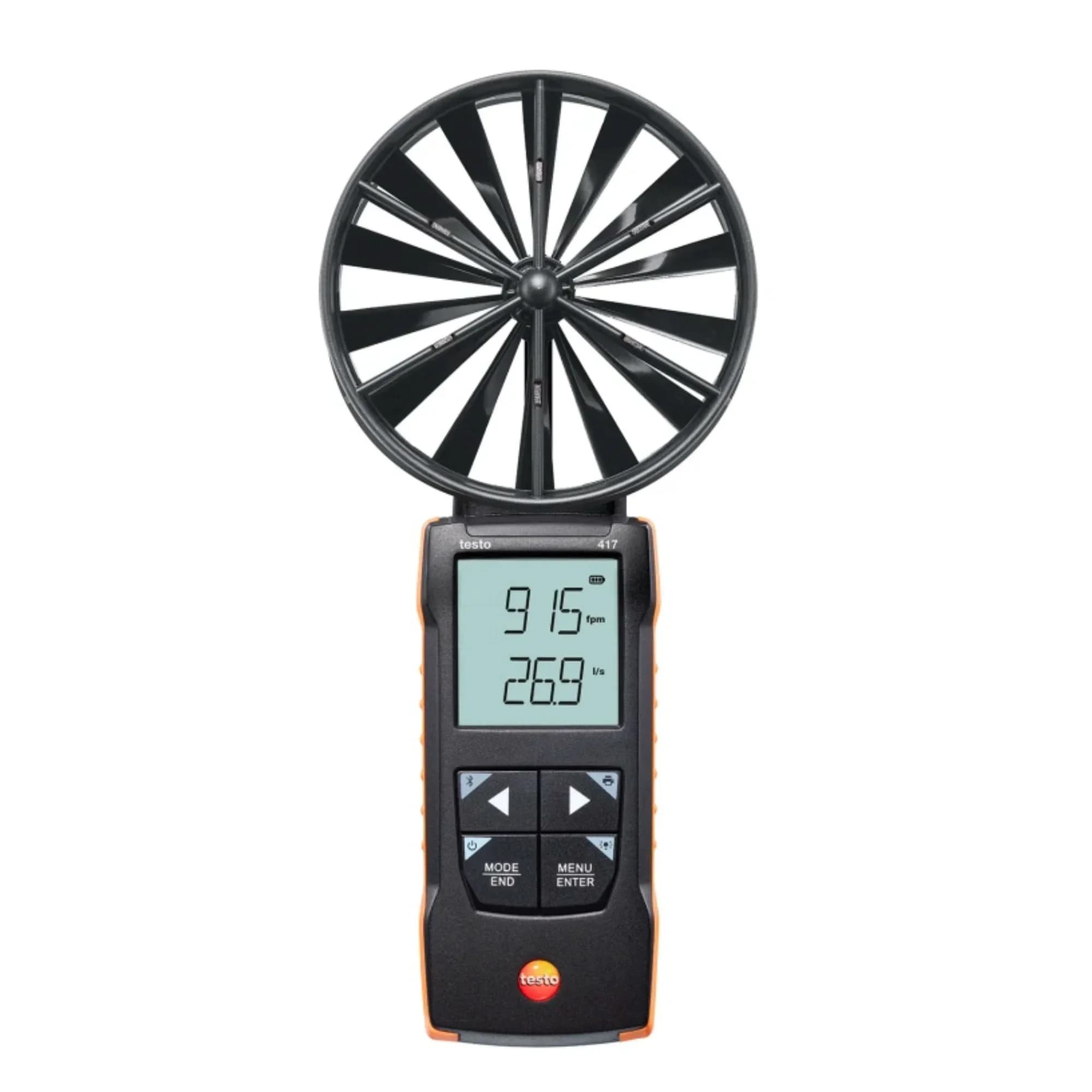 air Flow, Volume Flow and Temperature Meter Testo 417 Digital 100 mm Vane Anemometer
