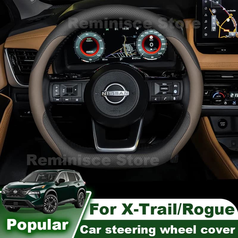 Ultra Thin Steering Wheel Cover For Nissan X-Trail X Trail Rogue T33 2022-2025 2026 Non Slip Steering Wheel Cover Accessories