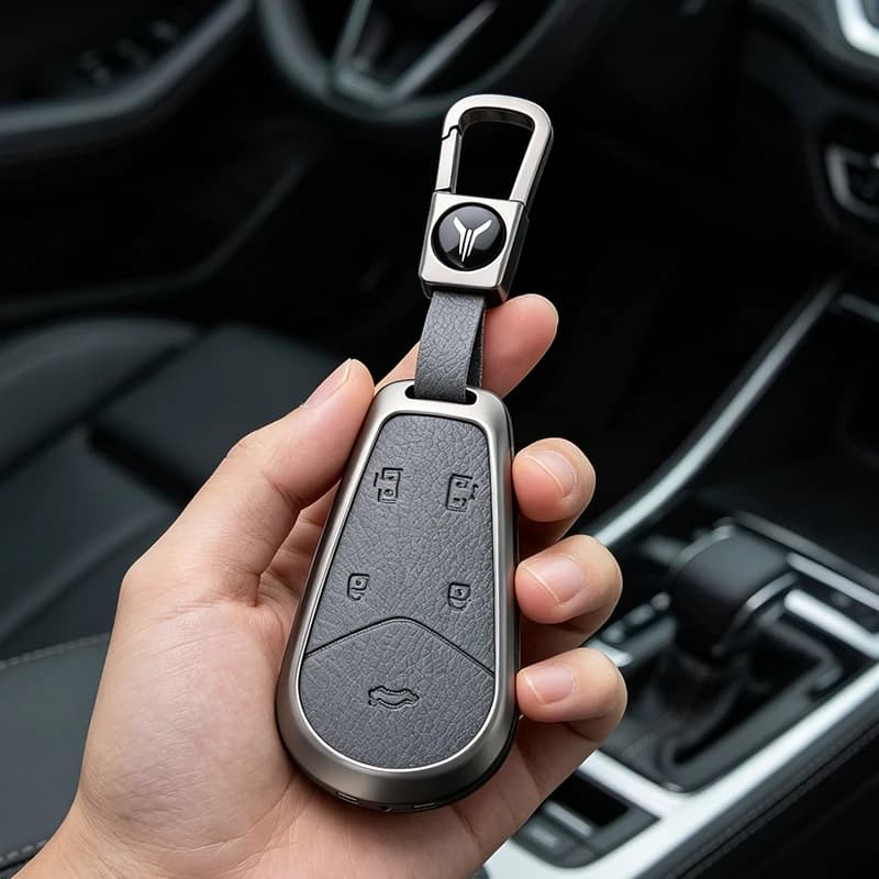 For VOYAH DREAM POWER PHEV Key Cover Key Case Zinc Alloy Leather Full Protection Anti-Drop Scratchproof ​Car Key Accessories
