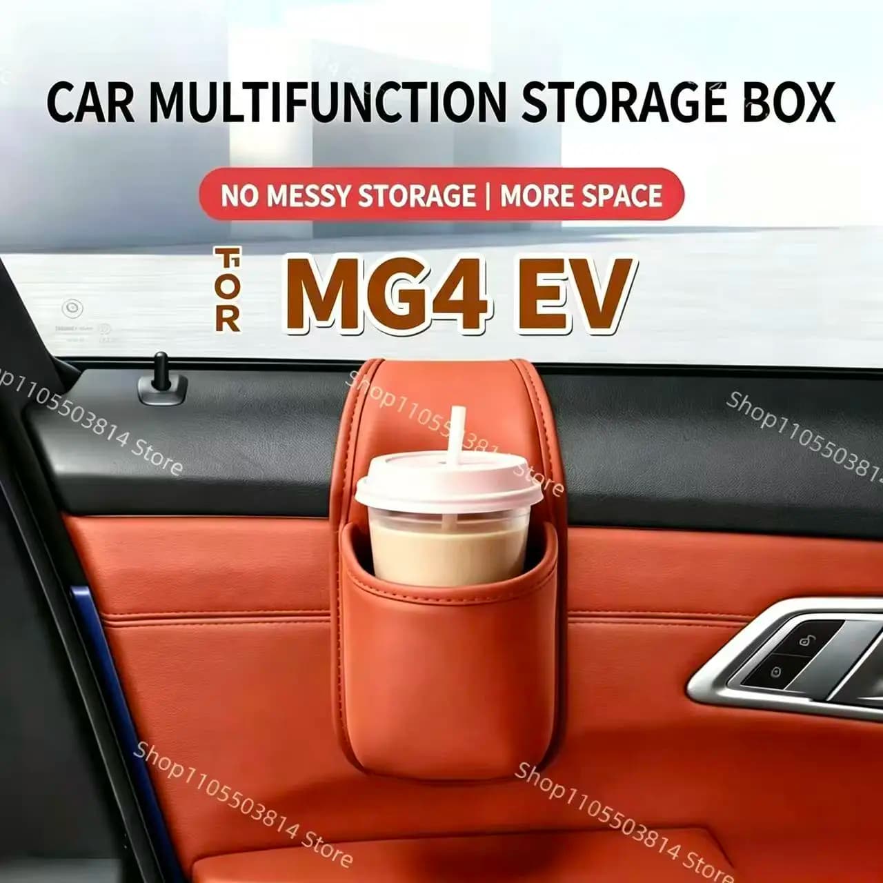 For MG4 Door Storage Box Cup Holder Organizer Side Pocket Phone Holder Beverage Rack Multifunction Beverage Holder Accessories