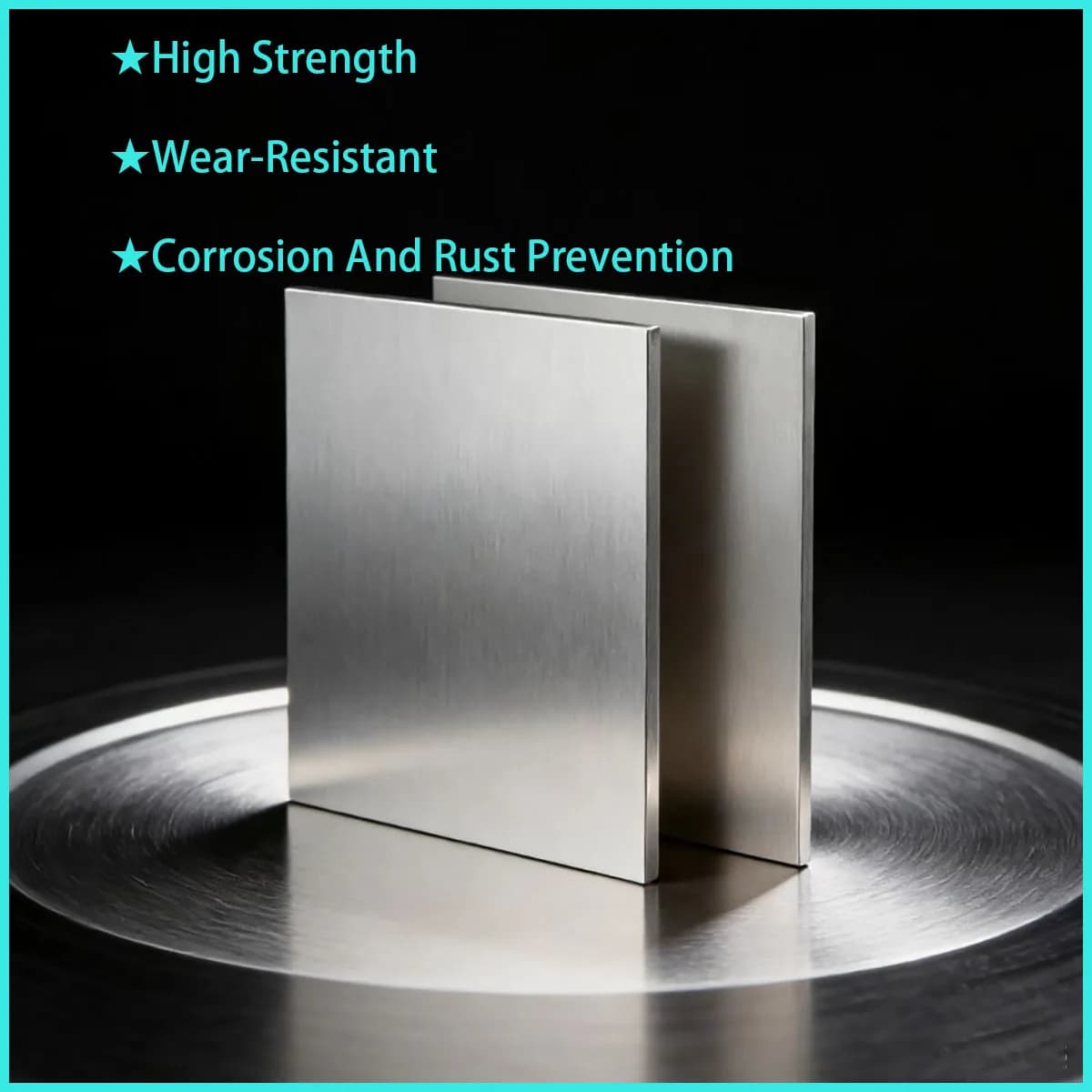 Stainless steel square plate 0.5-3mm thick 50x50-300x300mm - corrosion-resistant metal plate for industrial machinery