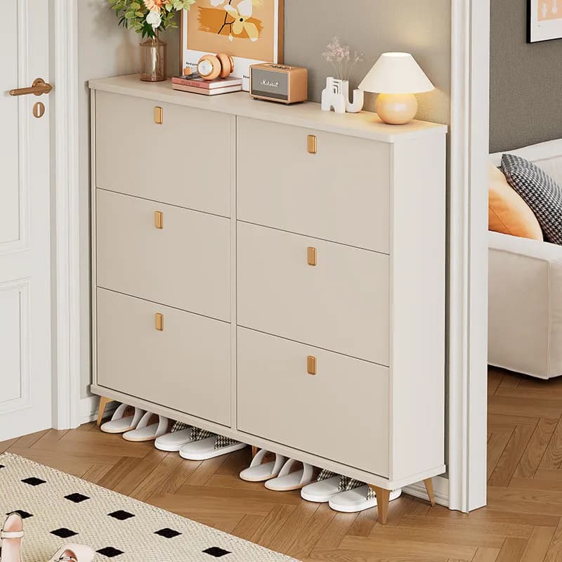 Retro Display Shoe Cabinets Wood Organize Wardrobes Shelving Shoe Cabinets Storage Organizador De Zapatos Furniture