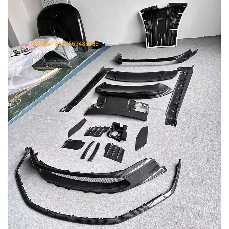 /992 Change Style Carbon Fiber Front Lip\ Rear Diffuser Rear Lower Guard Plate\Side Skirts Modification Kit