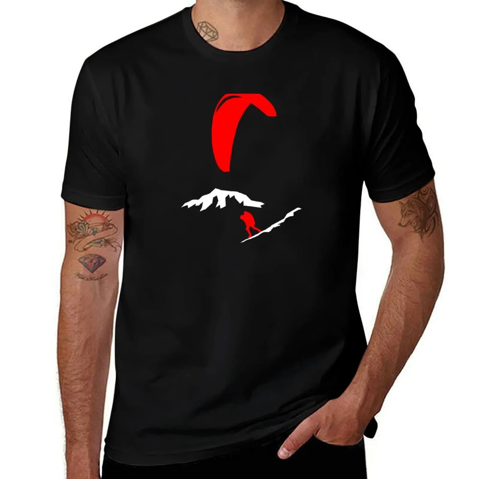 paragliding T-Shirt anime t shirts anime heavyweights mens t shirt graphic