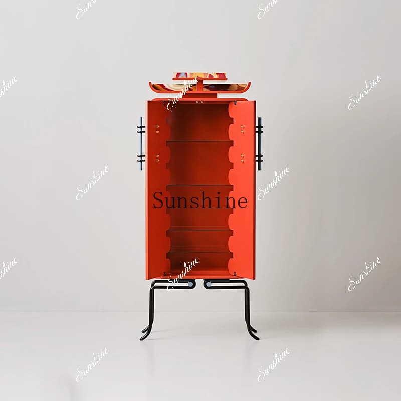 French light luxury porch cabinet custom decoration storage retro dyeing home living room locker  FT