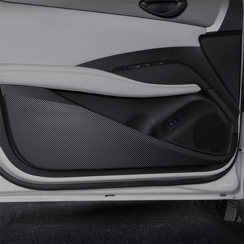 For BYD SEAL 6 DM-i 2025 2026 2027 Car Door Anti Kick Pad Carbon Fiber Leather Texture Anti Dirt Protective Sticker Accessory