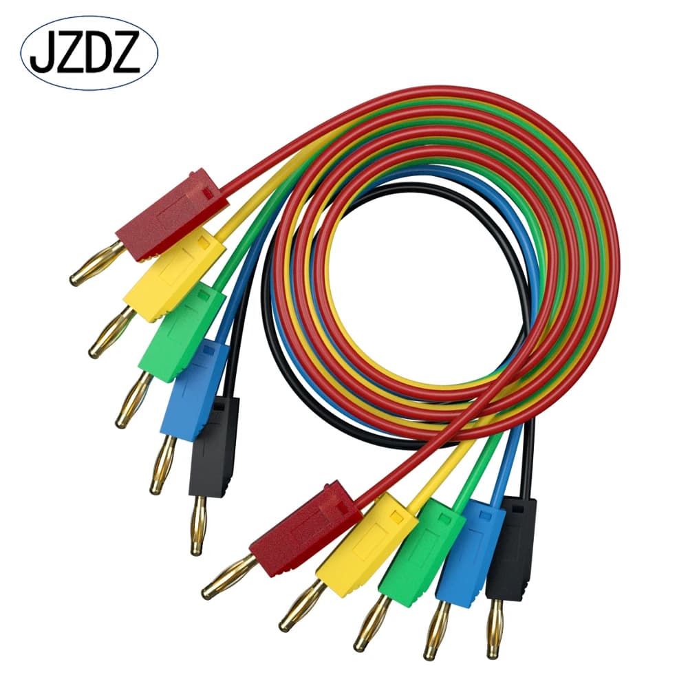 2mm 5pcs Small Banana Plug Pin Test Lead Stackable Jumper Wire Electrical Testing Cable Measuring Line J.70001