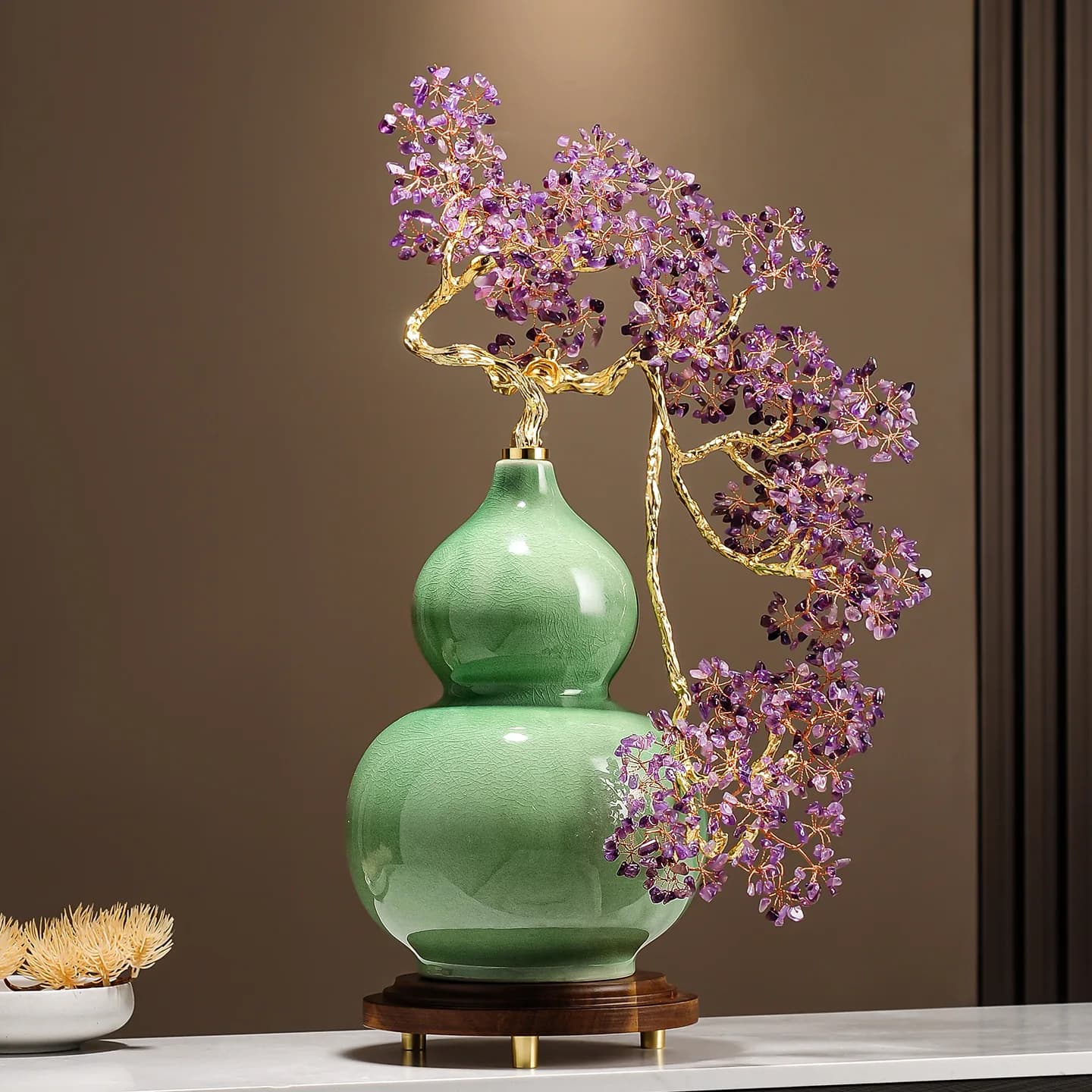 PYJ Ziqi Donglai hanging flower large gourd ornament high-end living room entrance decoration