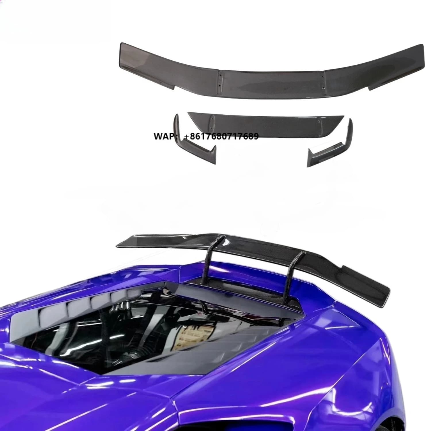 Perfect Quality Dry Carbon Fiber N Style Spoiler Body Kit for  Huracan LP580 LP610 EVO Perfect Fitment Conversion Kit