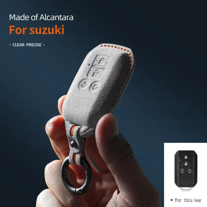 For Suzuki Spacia MK53S Jimny Sierra Swift Wagon 4 Buttons Car Key Case Suede Keychain Shell Protector Accessories Fashion
