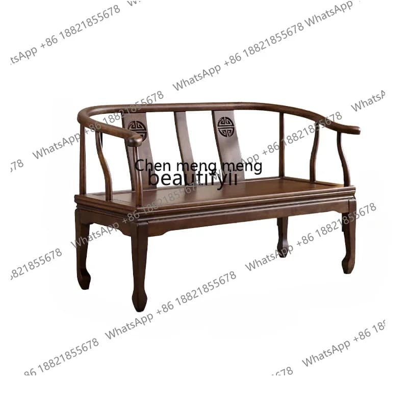 xx1New Chinese-style solid wood sofa combination Chinese-style simple small apartment living room new wooden antique office sofa