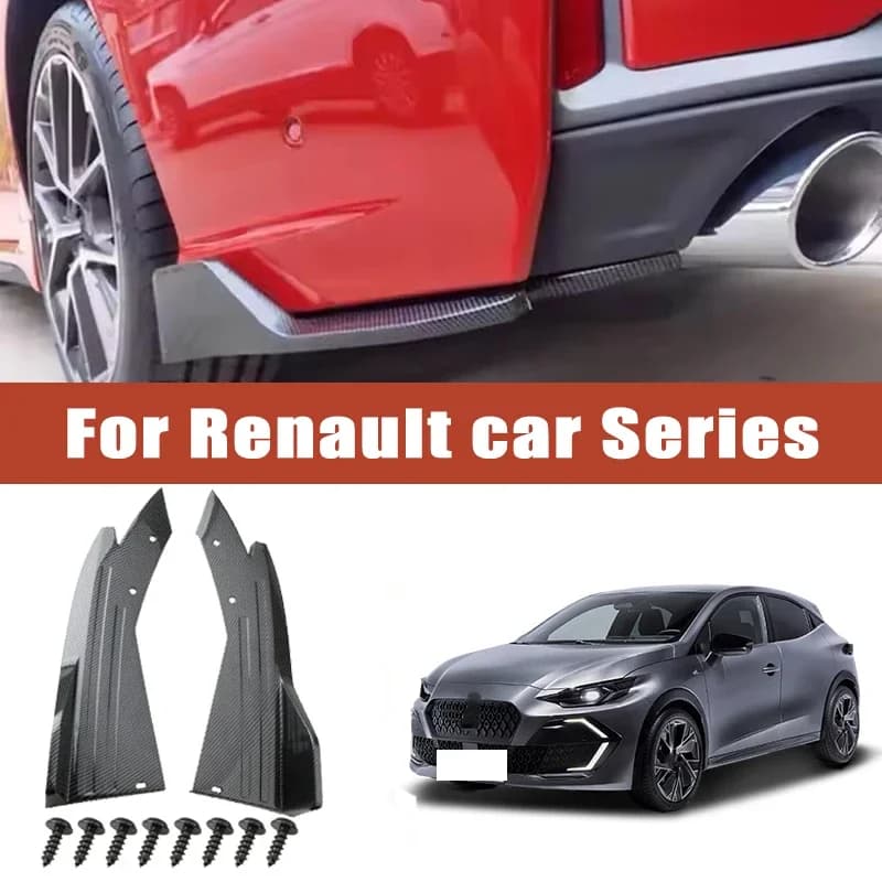 2pcs Rear Bumper Spoiler Lip Splitter Diffuser Anti-Crash Winglet Car Mod For Renault Clio Megane Koleos Kadjar Captur Scenic