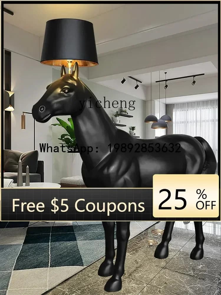 L3-20   Large Decorative Sculpture Horse Floor Hotel Living Room Office Design Light Luxury High-Grade Decoration