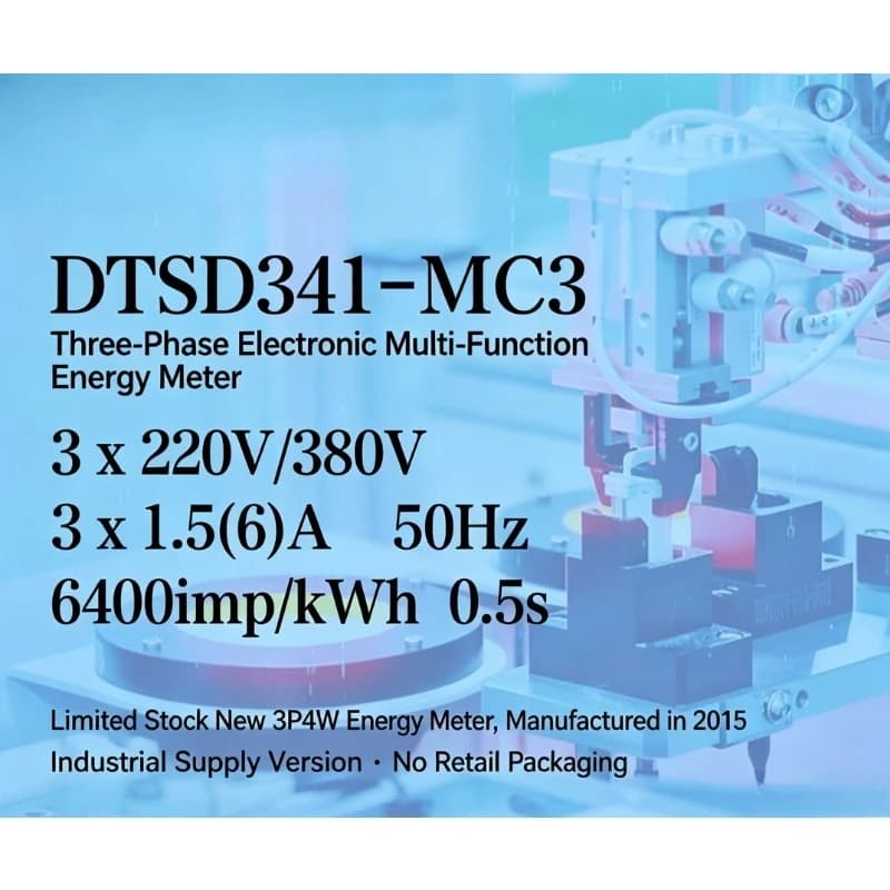 DTSD341-MC3 Three Phase Four Wire Multifunction CT Energy Meter 0.5S Class 1.5 (6) A RS485 Communication