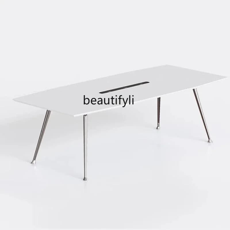 Conference long table Simple modern small office Conference room long negotiation table Office furniture