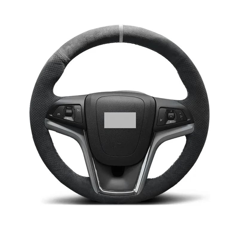Genuine Leather Suede Steering Wheel Cover White Thread Car Accessories Specifically for Chevrolet CAMARO SS MALIBU SONIC VOLT
