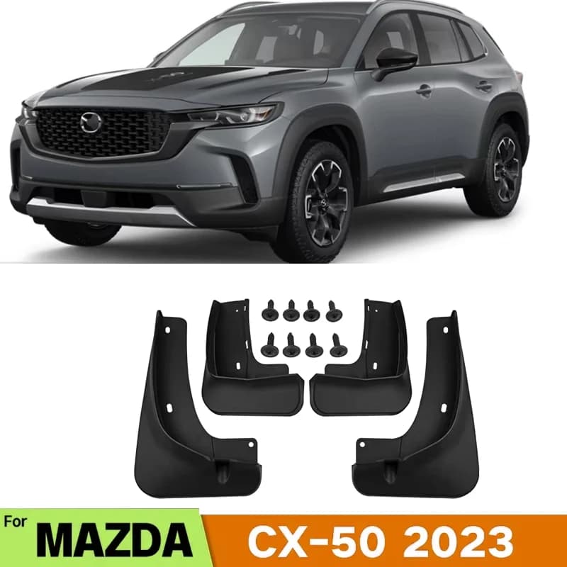 MudFlaps 4Pcs For MAZDA CX-50 2023 CX 50 Mudguards Mud Flaps Splash Guards Front Rear Wheels Fender Car Accessories