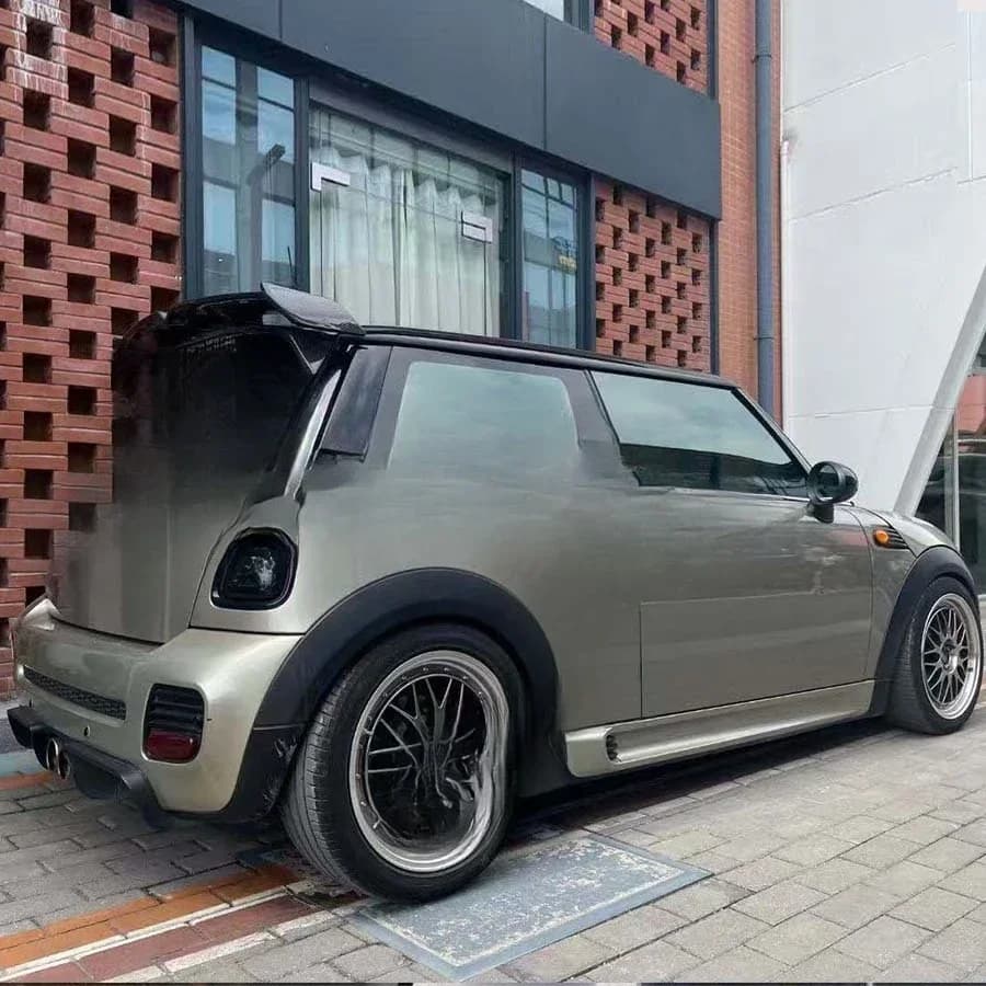 For Mini Cooper R56 Carbon Fiber Rear Roof Spoiler Fixed Wind Wing Auto Parts