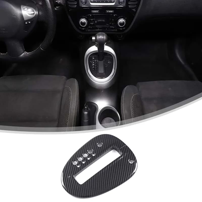 For 2011-2019 Nissan Juke/Infiniti ESQ Automotive Center Console Gear Shift Panel Frame ABS Carbon Fiber Car Accessories
