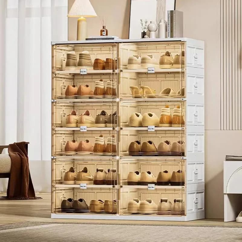 Folding Large Capacity Shoe Cabinet Multipurpose Plastic Storage Shoe Cabinet Space Saving Meuble Chaussure Hallway Furniture