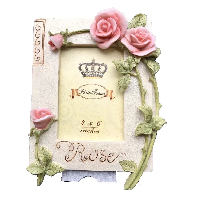 Decoration Creative Rose Resin Handicraft Relief 6-Inch Photo Frame