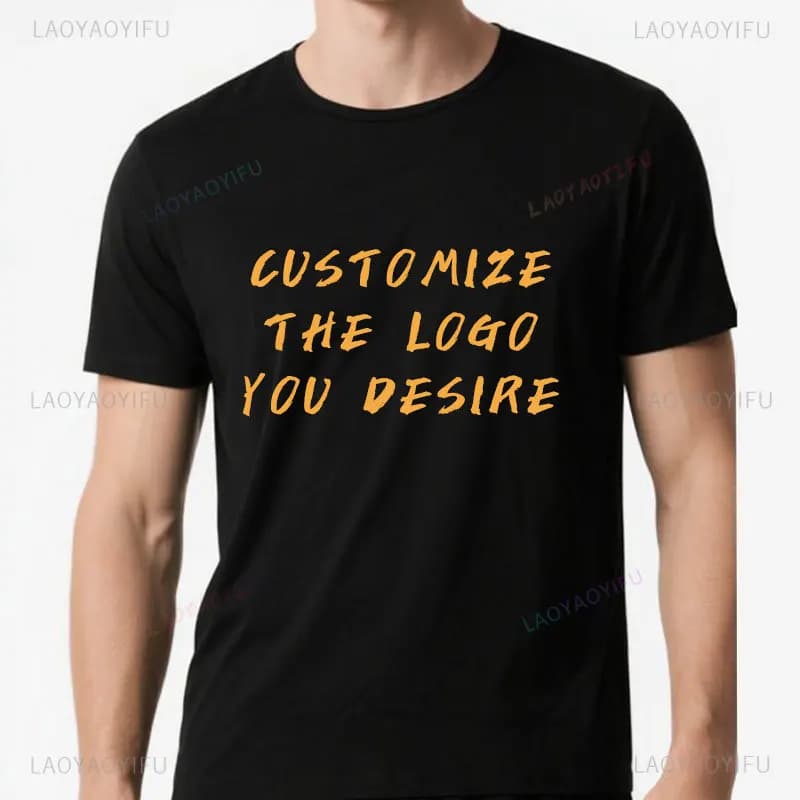 Fashion Crewneck Unisex Breathable T-shirt Customization Your Desired Photo Men Woman Comfortable Casual Modal Tees Tops