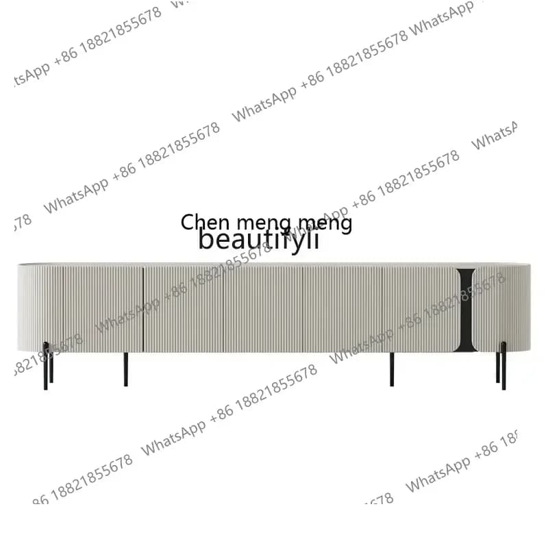 182C Light French Simplicity Modern Living Room Italian Minimalist Designer Furniture Paint Floor Cabinet TV Cabinet