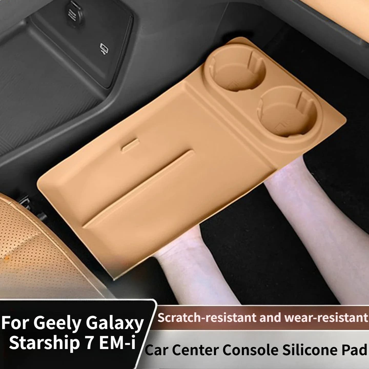 For Geely Galaxy Starship 7 EMi Car Center Console Silicone Pad Water Cup Storage Mat Organizer Storage Box Interior Accessorie