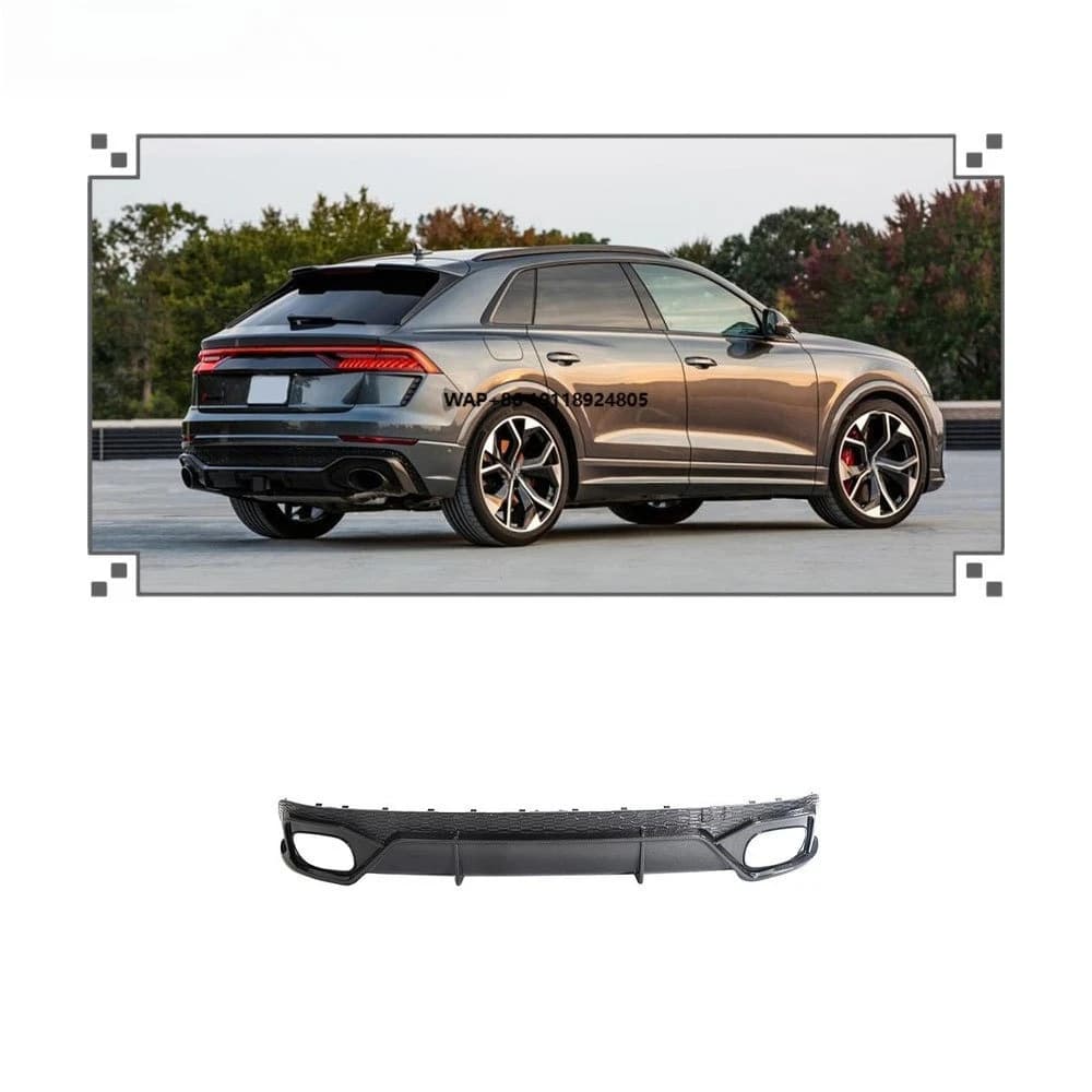 High Precision Data Carbon Fiber Rear Bumper Diffuser for  RSQ8 2021