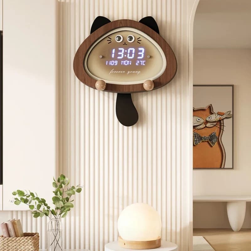 Creative Electronic Clock Wall Art, New Mural for TV and Sofa Background, HighEnd Restaurant Decor, Modern Timepiece Accent