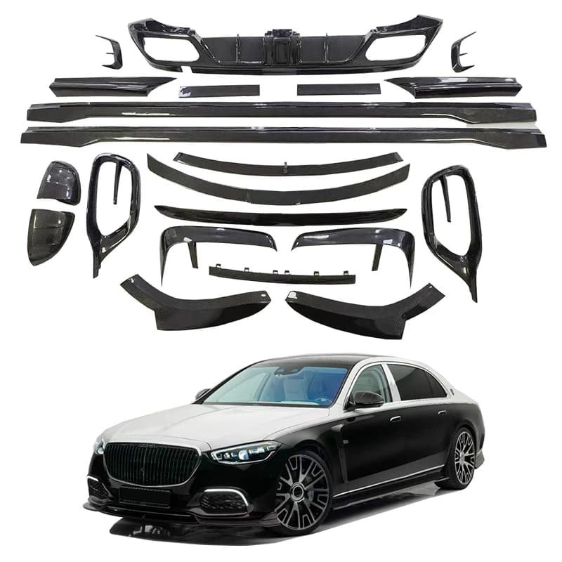 High Quality MSY Style Carbon Fiber Body Kit Fit for W223 2021+ Front Lip Spoiler Exterior Upgrade Tuning Parts