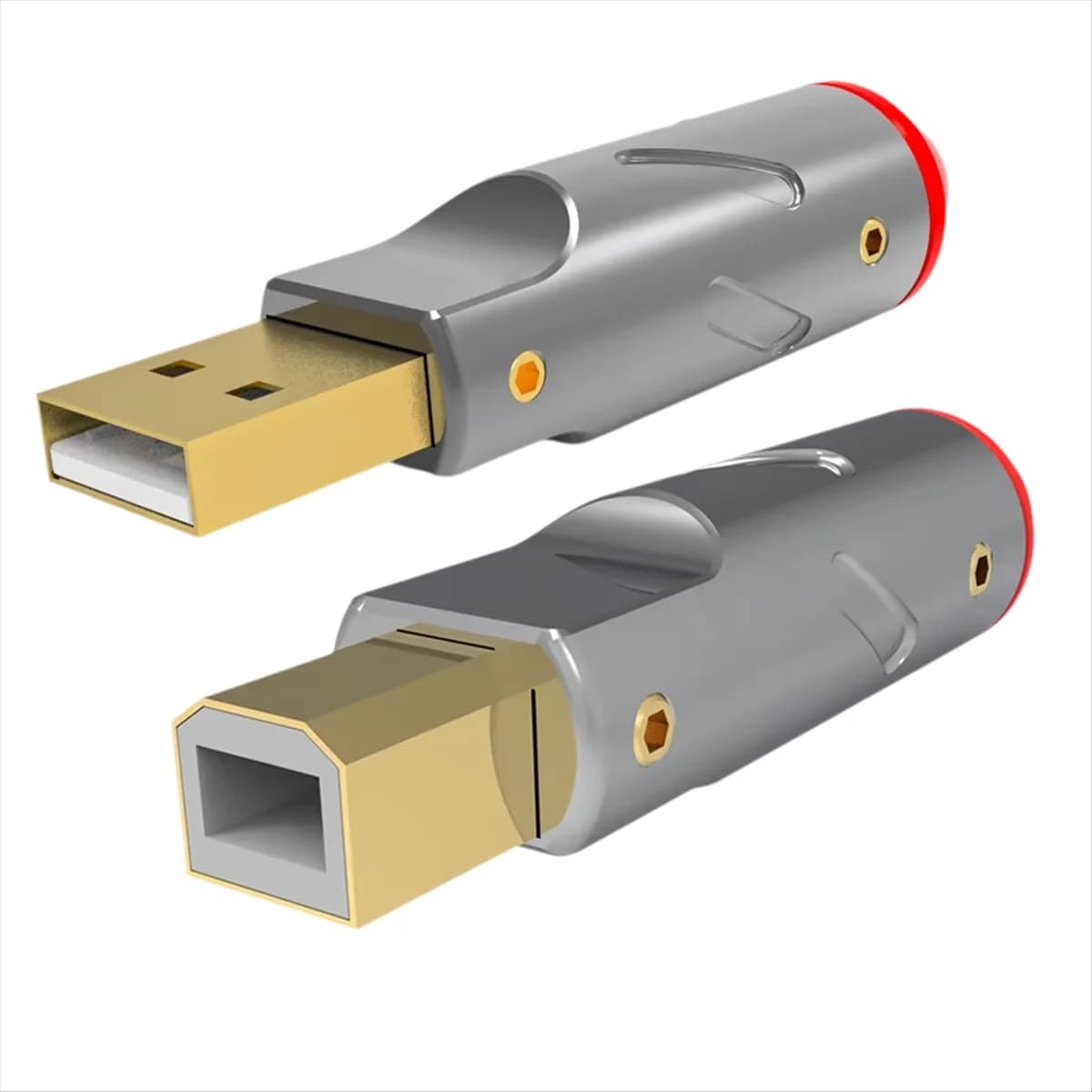NEW Audios Decoders 24K Golds Plateds USB Datas Cables DIY Types A Types B USB AB USB 2.0 Connectors Jacks Tails Ports Sockects
