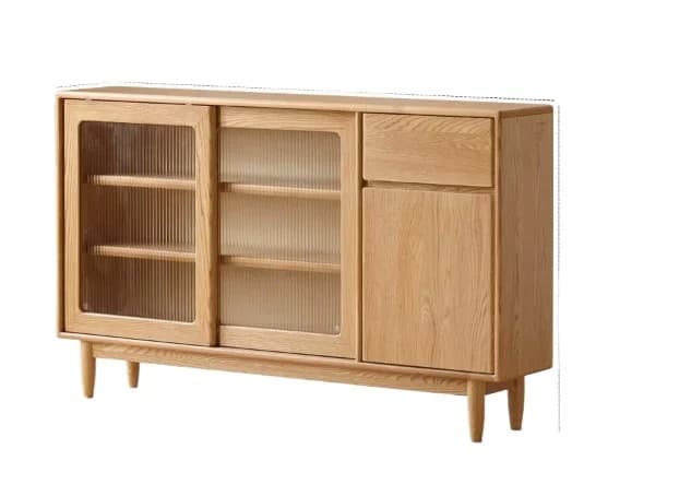 LMM solid wood dining side cabinet small apartment restaurant ultra-thin simple storage cabinet