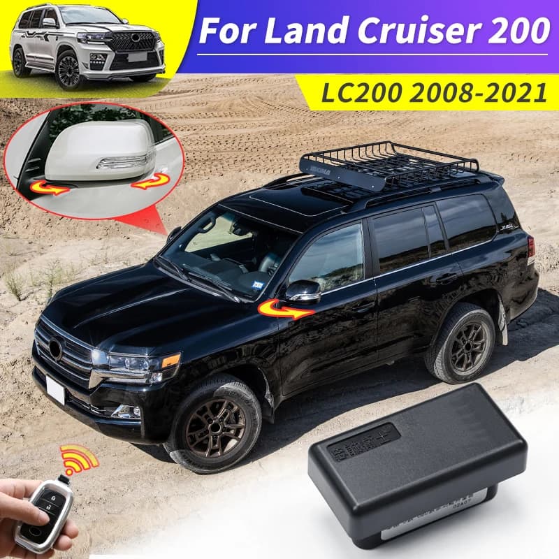 For Toyota Land Cruiser 200 LC200 2008-2021 Interior Modification Accessories FJ200 Upgrade Rearview Mirror Automatic Folding