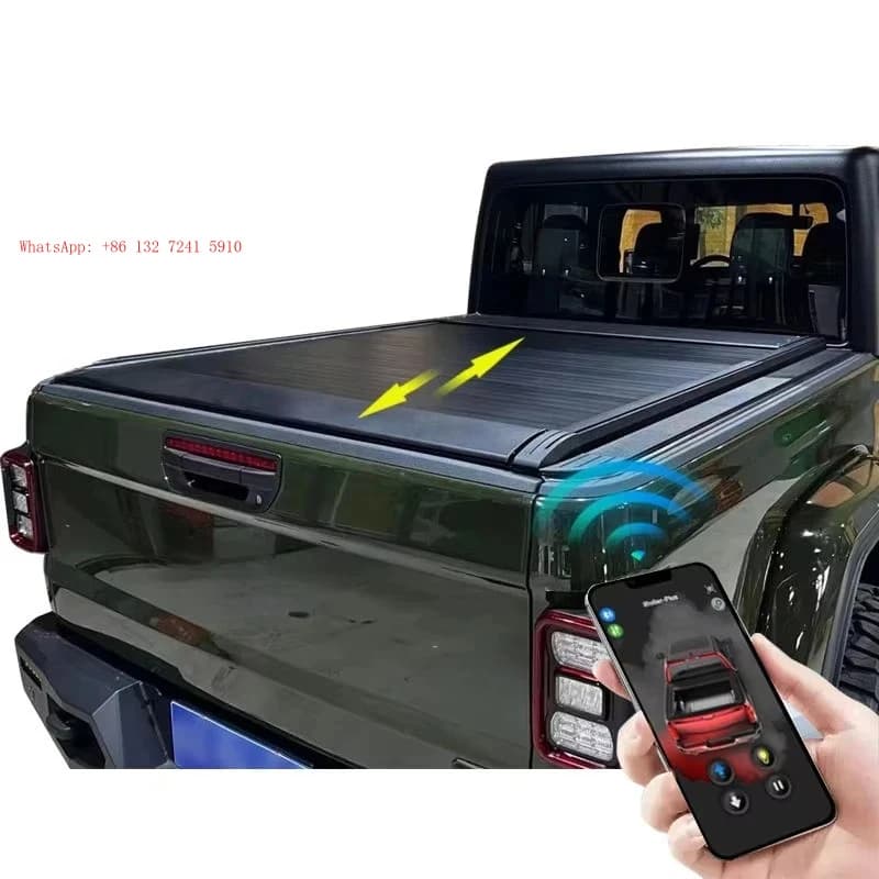 A newly designed, best-selling electric aluminum alloy bed cover for the BT-50 pickup truck; 5.5-foot, roll-up waterproof cover.