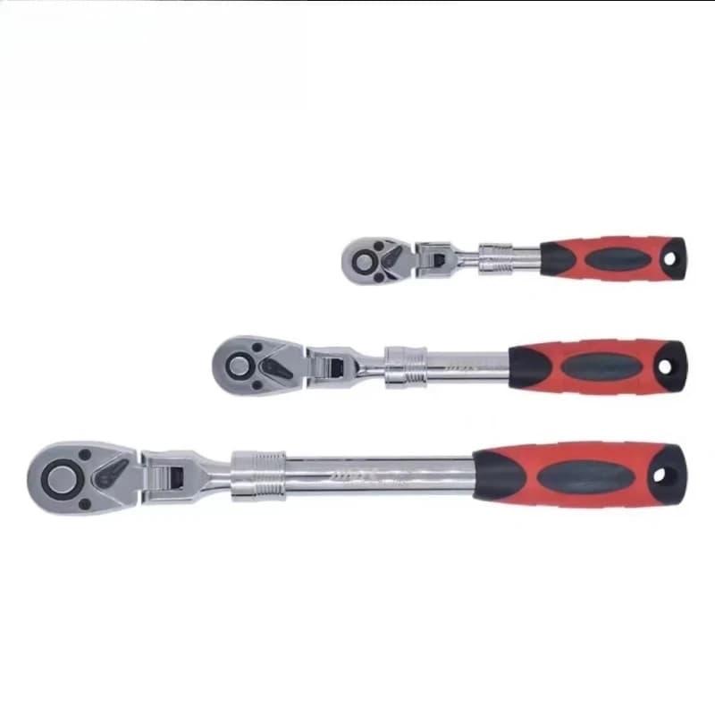 Special tools for car maintenance, telescopic shaking head fast ratchet wrench, large, medium and small, flying two-way 72 teeth