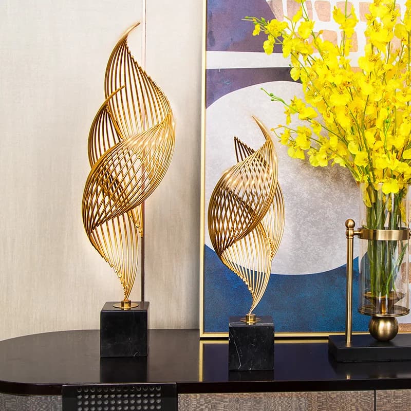 HYS Modern Light Luxury Ornament TV Cabinet Creative High-end Living Room Entrance Wine Cabinet Art Decoration Home Furnishing