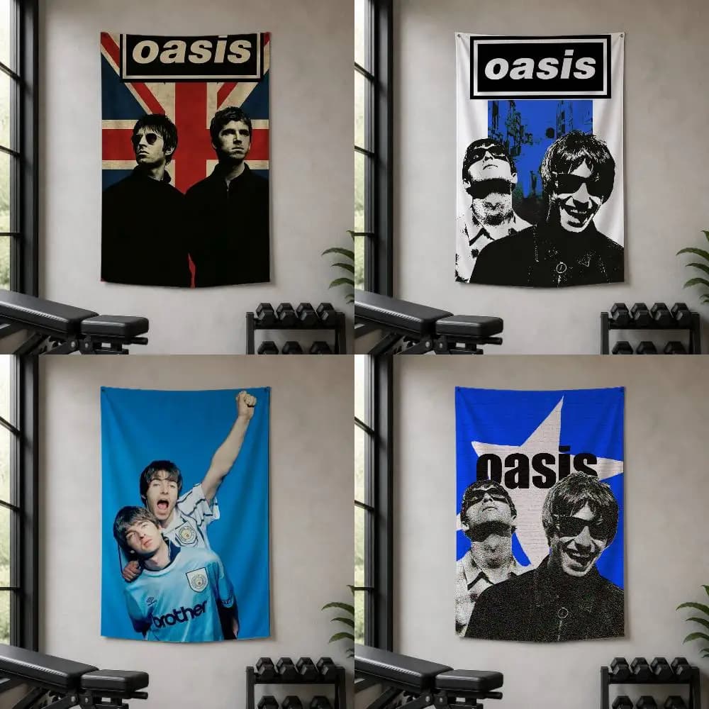 O-Oasis  Decorative Hanging Flag with Grommets for Garage Bedroom Dorm Wall Decor