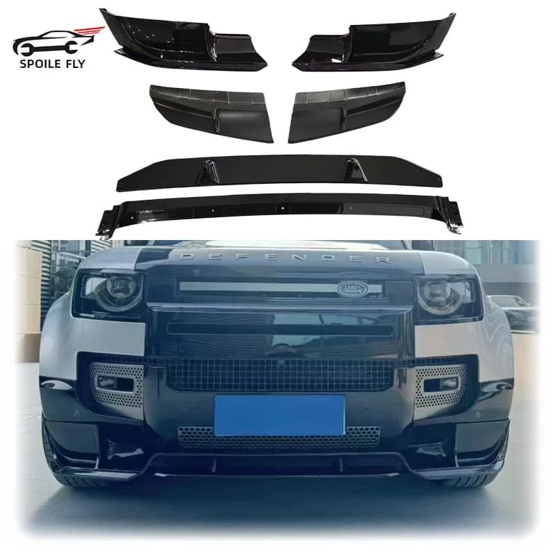 2020 To 2025 For Land Rover Defender 110 & 90 MC Style Front Bumper Splitter Lip Spoiler Diffuser Guard Body Kit Cover By ABS