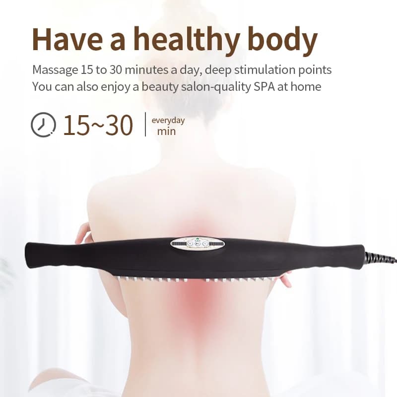 Healthy electric cheap meridian brush Chinese scraping far infraredS therapy heating scraping body massage