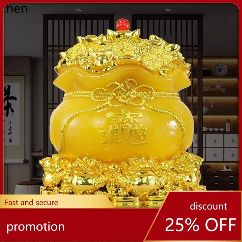 CZ Fortune Abundance Bowl Ornament Home Decoration for Living Room, Entryway, Office Front Desk, Housewarming and Opening Gift
