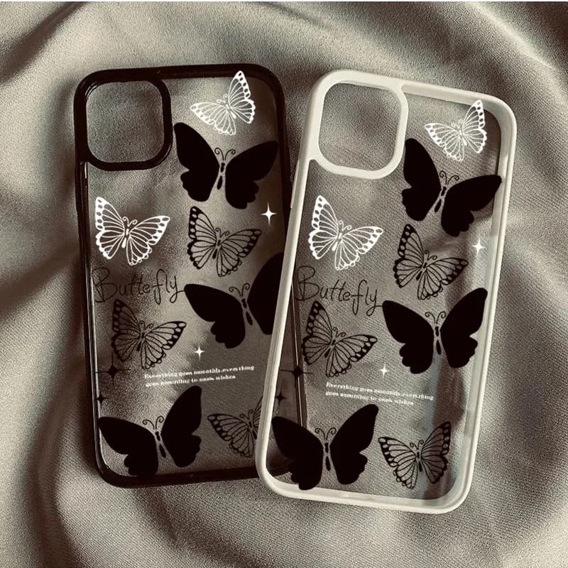 Luxury Shockproof Phone Case For iPhone 16 17 15 14 Plus 13 12 11 Pro Max 17 Air Butterfly Clear Shockproof Phone Cover