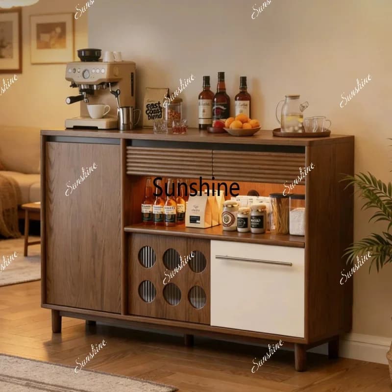 YYWooden Display Cabinets Doors Storage Wine Corner Rustic Cabinets Coffee Vintage Narrow Aparador De Sala De Estar Room Furnitu