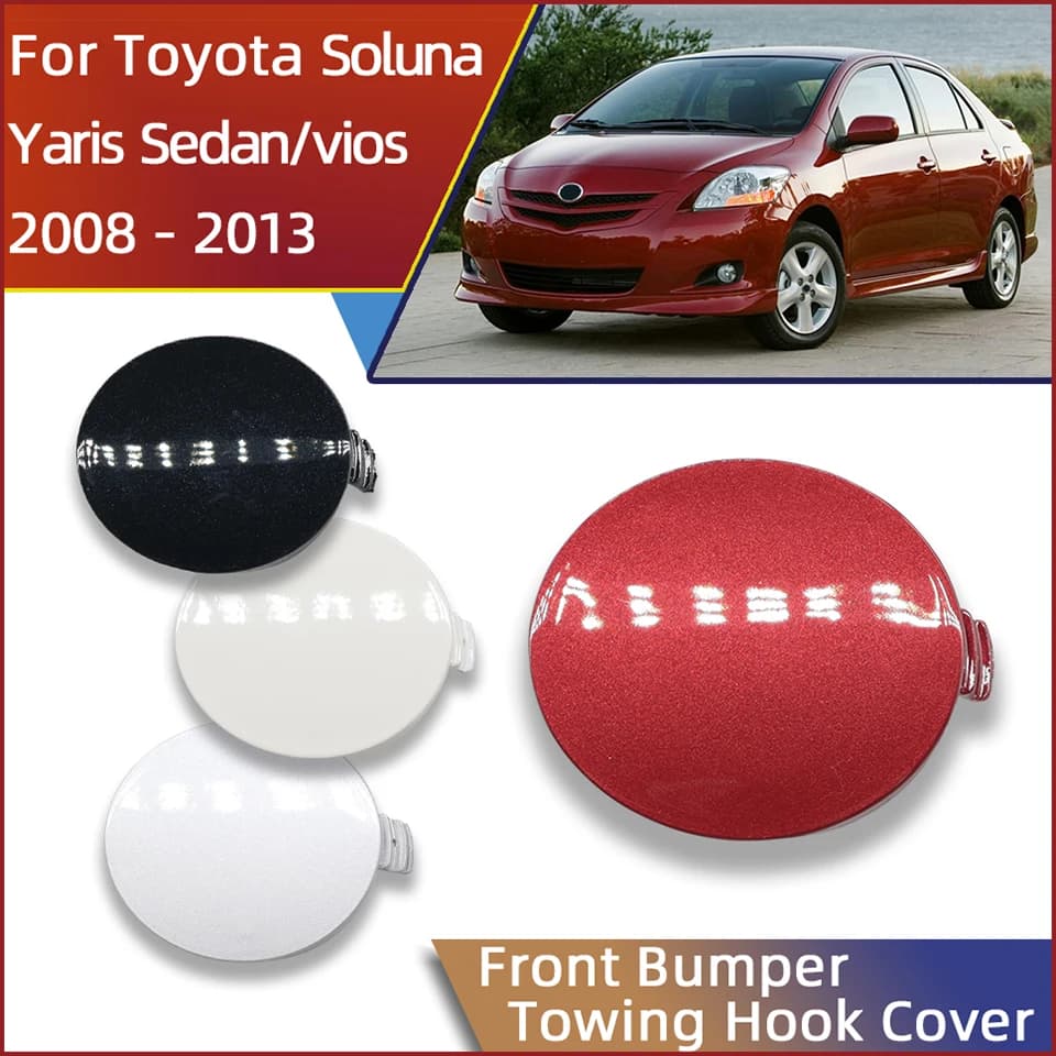 Front Bumper Towing Eye Hook Trim Cover For Toyota Soluna Vios Yaris Sedan 2008 2009 2010 2011 2012 2013 Painted Trim Shell