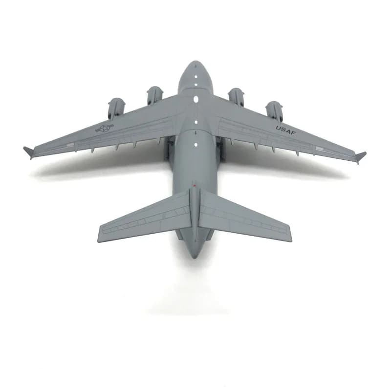 US Airplane C-17 1/200 Scale Model Transport Aircraft Jet United States Resembling Alloy With Landing Gear Metal Fighter Display