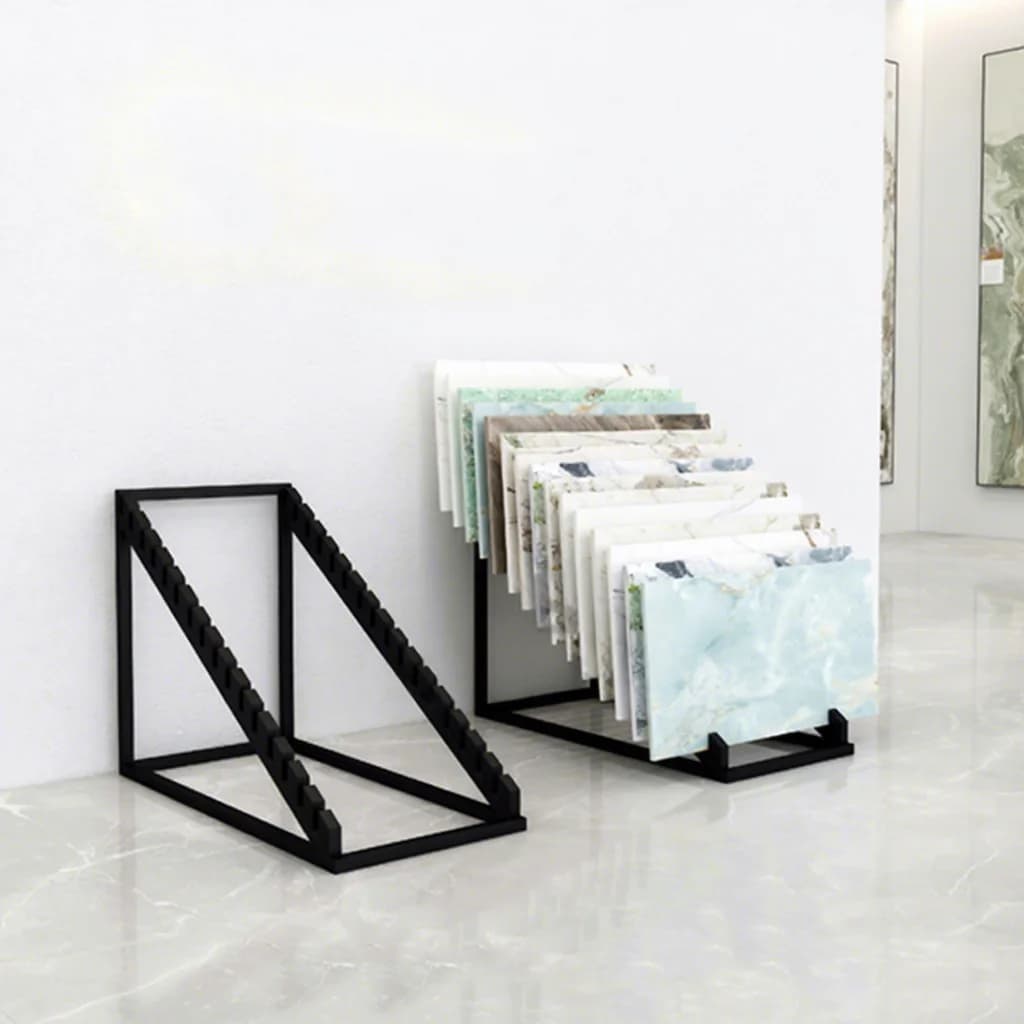 &c Boya Heavy Duty Industrial White New Design Embedded Slot Natural Marble Rock Slab Stone Decorative Ceramic Tile Display