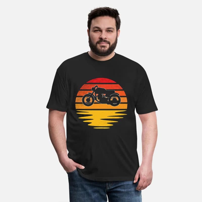 0415 Retro Motorcycle Gift t shirt for Cafe Racer Full Of Spee Graphic clothes 100% cotton printed tee All size Tops S-6XL
