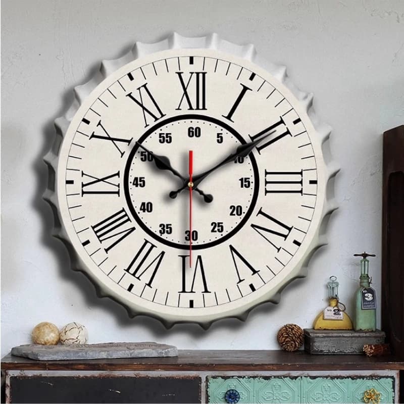 American Style Living Room Wall Clock Mural Retro European Clock Creative Corridor Rome Wall Clock Watch Home Decor Items